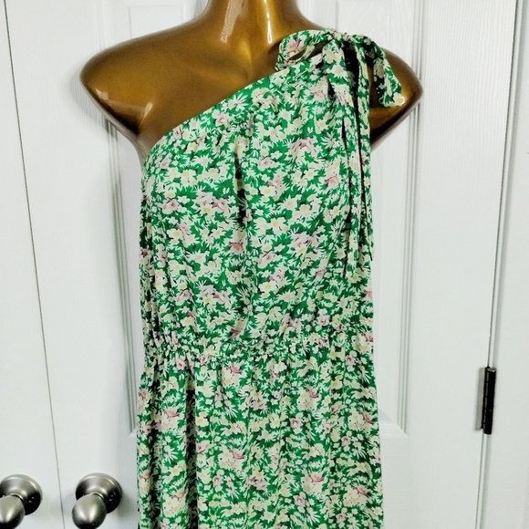 Pretty Garden Womens One Knot Shoulder Bohemian Tiered Ruffle Dress Size XXL - Picture 3 of 10